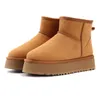 أستراليا نساء التمهيد للسيدات فائقة منصة صغيرة منصة Tazz الفراء المصمم Tasman Shearling Slipper Uggity Boots Soede Wool Winter Australian Onkle 36-43