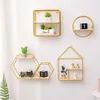 Novelty Items Nordic Style Wrought Iron Wall Shelf Decoration Metal Storage Rack Living Room Figurines Crafts Hanging Home Display Racks 230816