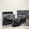 Wysokiej jakości projektant mody LOULOU luksusowy łańcuch klasyczny klapka torebka torebka