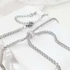 Cadenas Cadena de collar de cristal de lujo para mujeres Bling Bling Fashion Long Foker Farty Jewelry