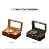 Smyckeslådor Embers Luxury Wood Watch Box 3 5 6 8 10 Slots Träkorn Storage Collection Black Box 230816