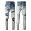 2023SS Designer Uomo Hip-Hop Moda Cerniera Foro Lavaggio Jean Pantaloni Retro Strappato Piega Ing Uomo Design Moto Equitazione Pantaloni slim slim Jeans viola per le donne.