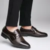 Dress Shoes Luxury Black Leather Men Shoes for Wedding Formal Oxfords Plus Size 38-48 Business Casual Office Work Shoes Slip On Dress Shoes 230816
