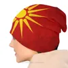 Berets National Flag Skullies Beanies Caps Macedonia Macedonian of Hat Winter Warm Bonnet Hats For Men Women