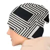 Berretti cappelli di moda geometrici motivi semplici cappelli sottili cofano berretti hipster berretti tappi per le orecchie da donna