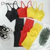 Trajes de yoga Chrleisure 2/3/4 piezas Juego de yoga de gimnasio Mujeres Sportswear Sportswear