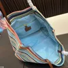 Lafite Tote Shopping Bag Rainbow Handväskor Purse Axel Bag Embroidered Lekar Läderrem Intern dragkedja Ficka stora kapacitetsfickor 33 cm