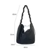 Hobo Spring and summer new bag Women's bag Simple messenger bag Large capacity shoulder bag Leisure pleated nylon bag HKD230817
