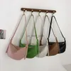 Hobo Women's Bag Large Capacity Casual PU Leather Crossbody Bag Hobos Bag luxury High Grade Solid Color Summer New Shoulder Bag HKD230817