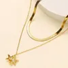 Pendant Necklaces Lovely Double Starfish Necklace For Women Chain Fashion Party Vacation Beach Jewelry