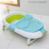 Badbuizen stoelen Baby Anti-Skid Bathtub stoel Douche Badbadbad Verstelbare pasgeboren Veiligheid Badbad Ondersteuningskussen opvouwbare zachte kussen Z230817