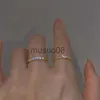 Anelli di band Love Open Ring Apello Set a 2 pezzi Set di personalità coreana Design Sense Gioielli Temperamento Fashion Temperament Heart Gold Plack J230817