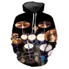 Heren Hoodies Sweatshirts Y2K -stijl Hoodie Mooie drum 3D -printen Hoodie Men en Women Fashion Autumn and Spring Leisure Sweatshirt 230815