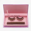 Falska ögonfransar Magnetiska ögonfransar 1/2pairs 3D Magnet Eyeliner Natural False Lashes Waterproof Longing Brown Eyelash Extension Makeup Tools HKD230817