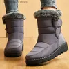 Boots Women Boots Warm Fur Snow Boots For Winter Shoes Women Waterproof Platform Botas Mujer 2022 New Low Heels Mid-Calf Winter Boots T230817