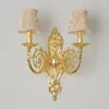 Wall Lamp Zinc Alloy Candlelight Small Led Bedroom Bedside Sconce European Luxury Villa El Corridor Decorative Light Fixture