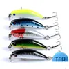 Baits Lures 1 Pcs 4.5Cm2.8G Fishing Lure Quality Minnow 3D Eyes Plastic Hard Bait Pesca Artificial Jig Wobblers Crank Drop Delivery Dhjww