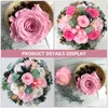 Flores decorativas 12pcs/caixa de namorados presente imortal rosa criativa