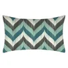 Couche d'oreiller Blue Couvre de coussin géométrique Polyester Sofa Cushion Nordic Home Decoration Case HKD230817