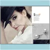 Stud S925 Sier Plated 6mm 8mm 10mm Imitation Pearl Ball örhängen Womens Fashion Jewelry Party ED029 Drop Delivery DHWP7 DHQND