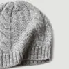 Berets Pure Cashmere Hat Knitted Woolen Hollow Cable Flower Autumn And Winter Warmth Dome Curling Inner Mongolia