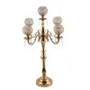 Candle Holders Top Rated 1 Lot 4pcs 76 Cm Height 5-arms Metal Gold Candelabras With Crystal Pendants Wedding Holder Event Centerpiece