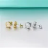 Hoop Huggie MM Kolczyki Klasyczna runda S925 Silver Real Diamond Out Ear Studs for Women Men Highend Jewelry Pass Tester 230817
