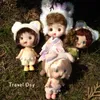 Dolls BJD para meninas 10cm OB11 Mini boneca 3d Blue Green Eyes Kawaii Pocket Toys Cute Surprise Rous