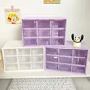 Storage Boxes Bins Desktop 9 Grid Organizer Transparent Small Drawer Partitioned Student Desk Wallmounted Sundries Box Cute 230817