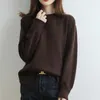 Dames truien herfst en winter ronde nek wollen gebreide trui vrouwen losse pullover Koreaans casual pure kleur all-match blouse vrouw