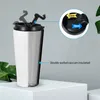 Express! Double Wall Stainless Steel Sublimation 16oz Coffee Mugs With Screw Lid Sublimation Tumblers Individual White Box 40pcs/ctn LG03