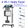 Multifunction 6 IN 1 Machine Hydrodermabrasion Skin Deep Cleaning Pore Contraction RF Ultrasound Skin Firming Freckle Removal Equipment