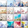 Pillow Case Butterfly Pattern Polyester Cushion Cover 45 * 45cm Seat Decoration Car Home Sofa Bed Decoration Cover HKD230817