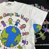 Herr t-shirts god kvalitet färgglada alfabetet globe mode t shirt män vi kan ändra världens kvinnor skjortor bomull tee kawaii kläder