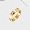 UOQL Ring Love Designer Diamond Titanium Stahl Gold. Geschäft/21621802