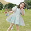 Roupas étnicas Moda de moda Crianças lantejoulas vestidos de noiva garotas festas formal baile traje crianças