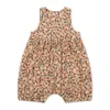 Kläder sätter kläder för flickor serie trasiga blomma barnkläder mullbärsblomma lotus blad ärm baby bomull band romper