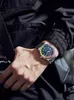 High-End-Automatische mechanische Uhr mit Regenbogenlünette, wasserresistente Männeruhr von Bumblebee inspiriert