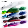 미끼 루어 goture 5pcs/lot bucktail jigs head hook 3d 눈 미끼 7g 14g 28g 56g 사슴 머리 깃털 수염 지깅 루어 낚시 230816