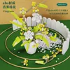 Blocchi MOC Osmanthus fragrans Orchid Flowers Building Buildings Bouquet Plants Piante in vaso B Toys Kids for Adults Regali R230817