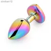 Anale speelgoed regenboog anale plug hartvormige kookplug metaal kristallen sieraden anus dilator kleine unisex volwassen seksspeelt voor vrouwen mannen paren hkd230816