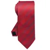 Bow Ties Silk Brand Est Design Men Red Paisley Sale 8 cm Lyxig slips skjorta tillbehör passar fader dag bröllop