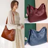 Hobo Luxe PU Leather Messenger Bag Vintage Dames Handtas Grote zachte casual hobo Handtas Vrouwelijk Tide Crossbody Schoudertassen HKD230817