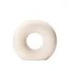 VASES NORDIC INS CIRCULAR HOLLOW CERAMIC VASE VASE DONUTS HOME DECORATIONSORIES OFFECTOPリビングルームアート装飾品ギフト