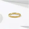 Clusterringe Zorcvens einfache 2mm Frau Herren Paar Gold Farbe Edelstahl Ring Matt Finger Schmuck für männliche Bänder Geschenk Drop Deli Dhxmj