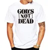 Gods Not Dead Slogan magliette da camicie da stampa T-shirt in cotone Balck