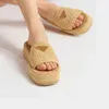 Designer Sandals Femmes Chaussures Luxury Black Crochet Flatform Slides Sandale Open Open Open EU35-41 AVEC BOX FORCH