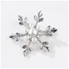 Épingles broches bijoux de mode vintage épingles en or listins cristaux imitation de fleur de perle accessoires de gouttes