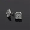 2023 Brand Classic Crystal Stud Earrings Luxury Charm Four-leaf Clover Full Diamond Earrings 18k Designer Jewelry