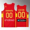 100 -årsjubileum Spanien National Team Espana 14 bär Euro Basket Basketball Jersey Willy Hernangomez Jersey Lorenzo Brown 16 7 Jaime Fernandez College 2023